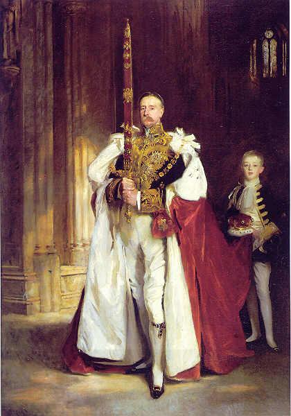 John Singer Sargent Portrait of Charles Vane-Tempest-Stewart, 6th Marquess of Londonderry (1852-1915), carrying the Sword of State at the coronation of Edward VII of the oil painting picture